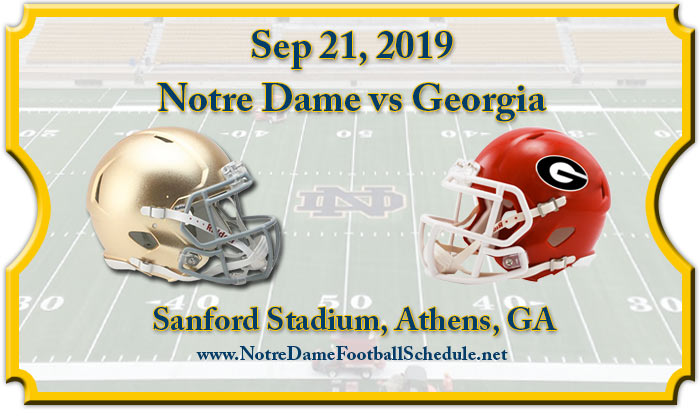 Notre Dame Fighting Irish vs Georgia Bulldogs Football Tickets 09/21/19