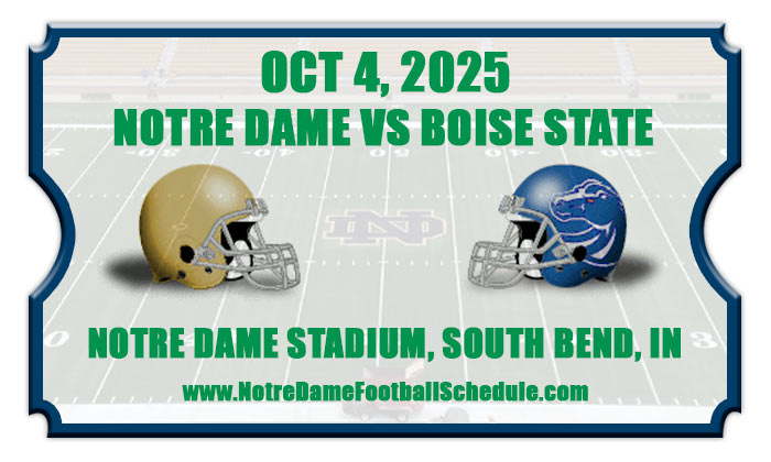 Notre Dame vs Boise State Football Tickets