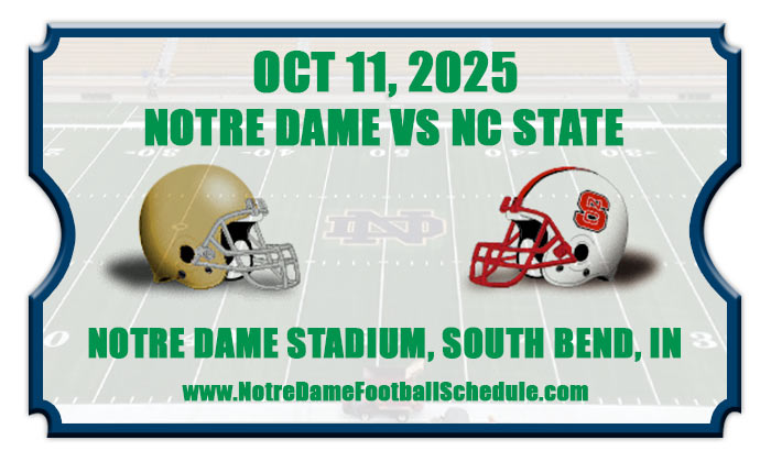 Notre Dame Fighting Irish vs NC State Wolfpack Football Tickets