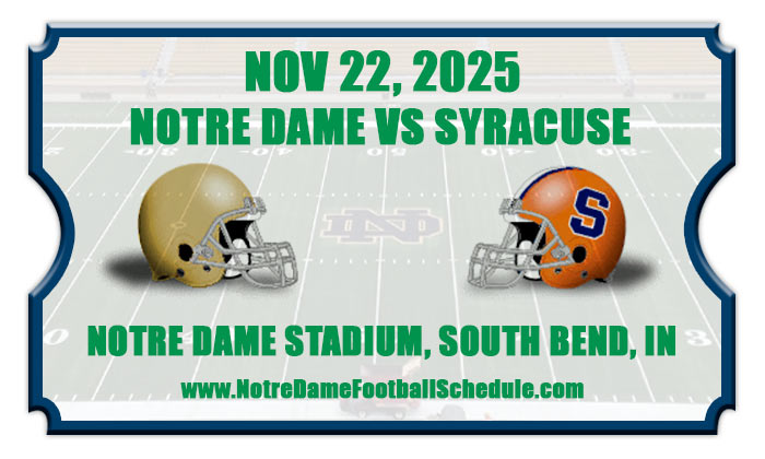 Notre Dame vs Syracuse Football Tickets